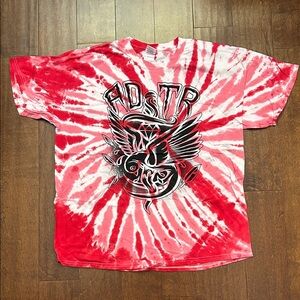 A Day to Remember Red and White Tie-Dye 100% Cotton Band T-Shirt, Size XL, NWOT